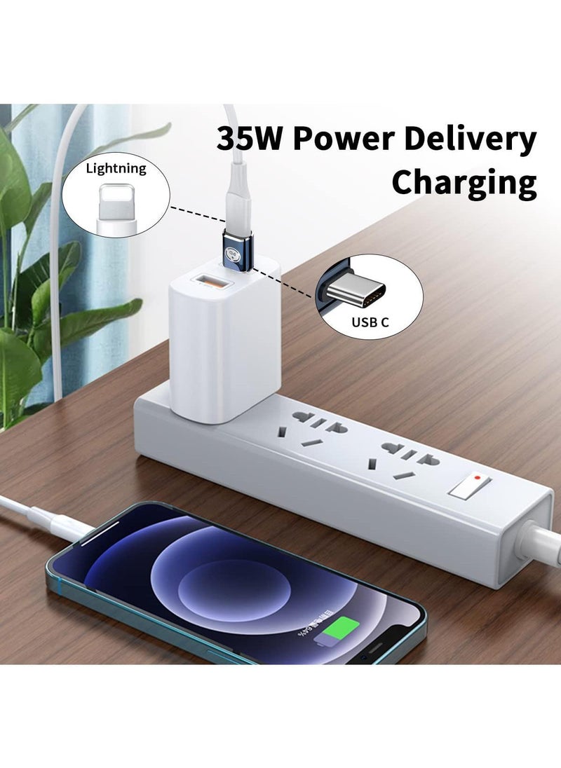 Sweet seven - 2 Pack USB C to Lightning Adapters with PD 35W Charging and Lanyard USB C Male to Female Adapter Compatible with Tablets Phones and USB C Devices (Not for Apple Pencil and Audio) - Image 1