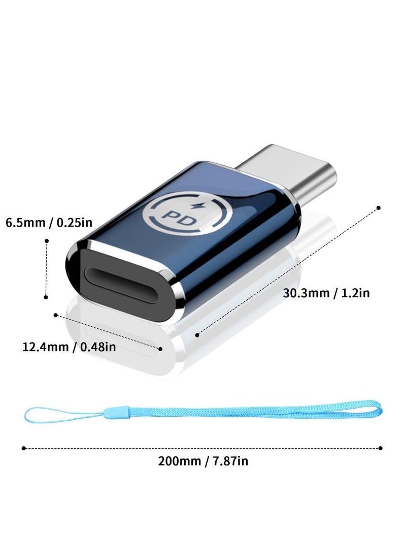 Sweet seven - 2 Pack USB C to Lightning Adapters with PD 35W Charging and Lanyard USB C Male to Female Adapter Compatible with Tablets Phones and USB C Devices (Not for Apple Pencil and Audio) - Image 1