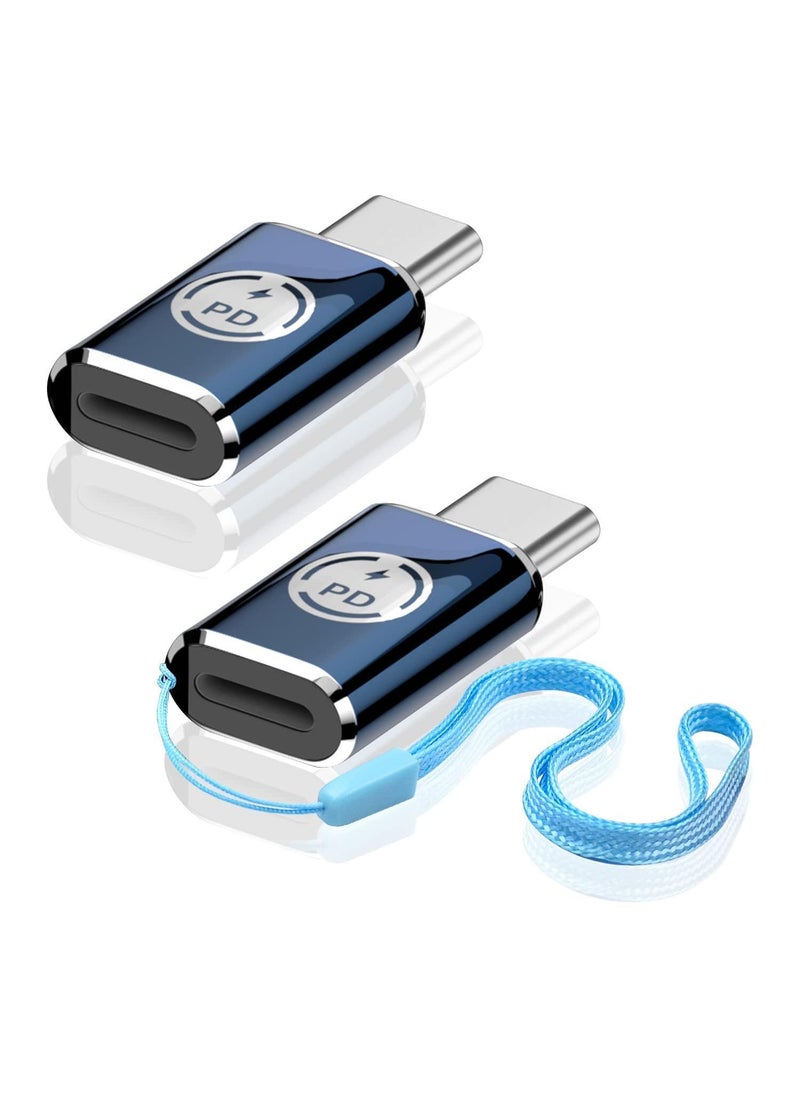 Sweet seven - 2 Pack USB C to Lightning Adapters with PD 35W Charging and Lanyard USB C Male to Female Adapter Compatible with Tablets Phones and USB C Devices (Not for Apple Pencil and Audio) - Image 1