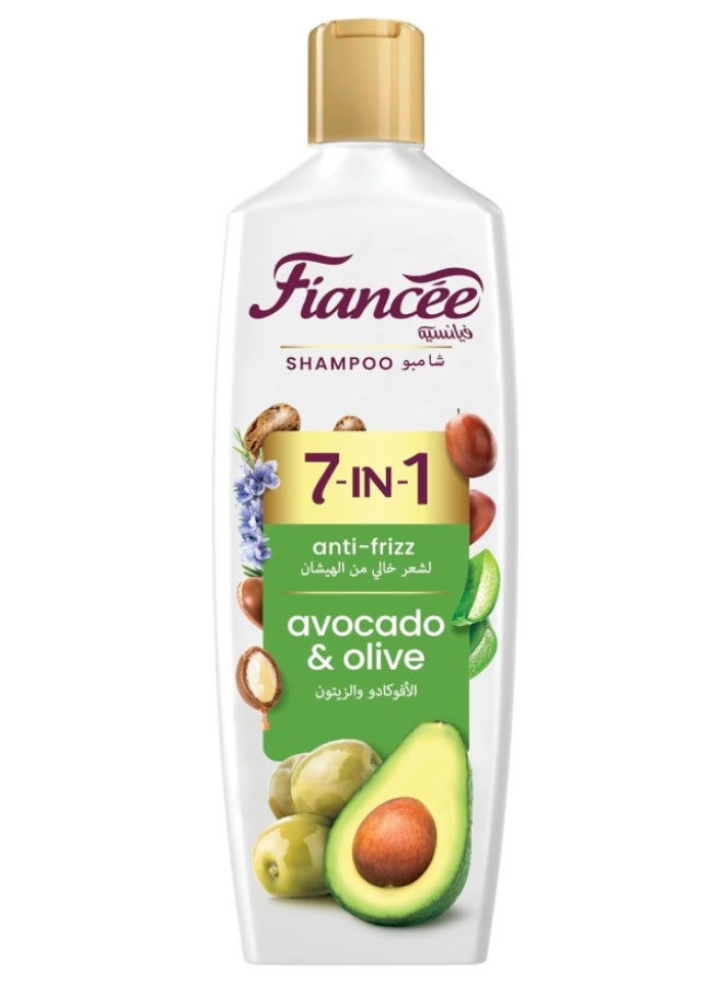 FIANCEE Anti-Frizz Shampoo (170 ml) - Infused with Avocado & Olive Oil - Rich in Natural Ingredients for Smooth & Manageable Hair - Deep Hydration Formula - Image 1