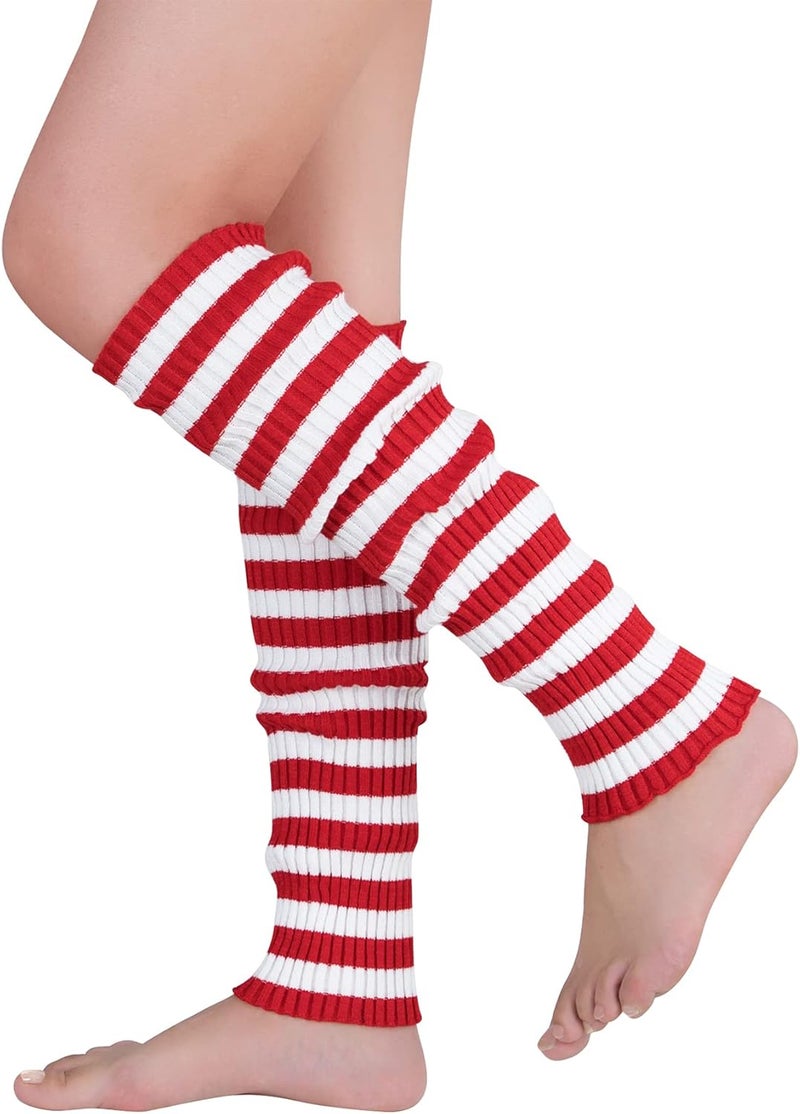 Zando Womens Fashion Warmers Adult Junior 80s Ribbed Knitted Long Socks for Party Sports Casual Socks - Image 1