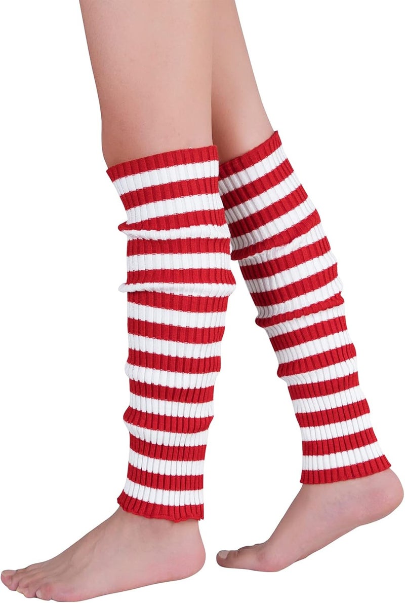 Zando Womens Fashion Warmers Adult Junior 80s Ribbed Knitted Long Socks for Party Sports Casual Socks - Image 2