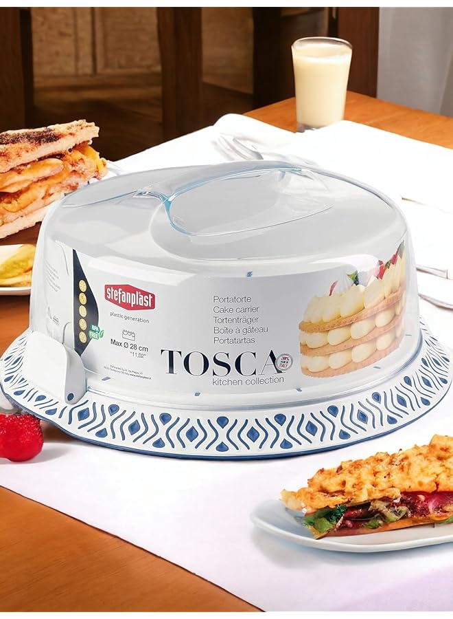 Stefanplast Tosca 30 Cm Food Carrier Extra Quality 100% Made In Italy, White, Blue, 36Cm - Image 5