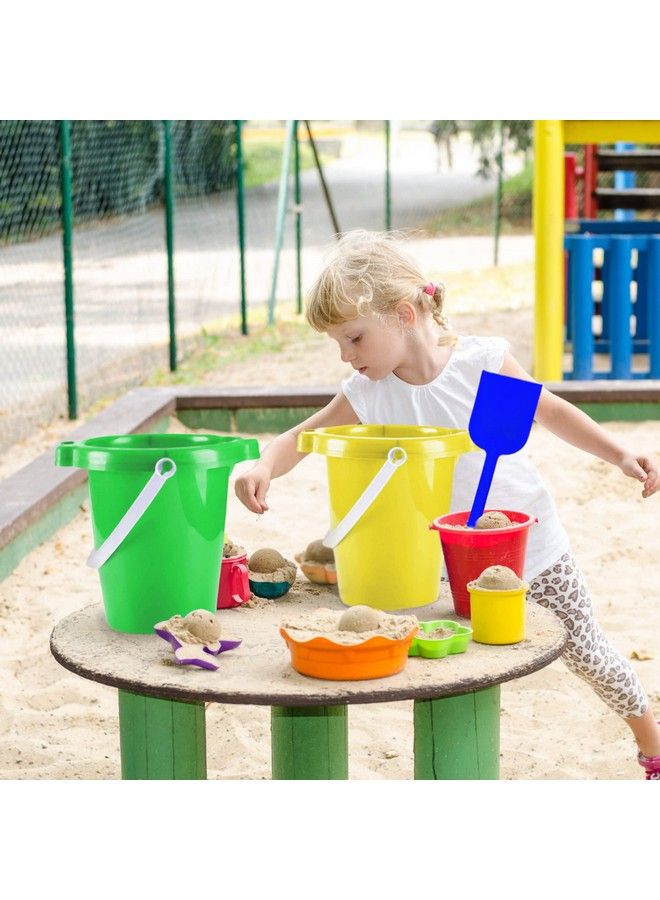 4E's Novelty 6 Pack Sand Buckets And Shovels For Kids Bulk 7.5 Inch Large Beach Bucket Sand Toys For Beach Toys For Toddlers & Kids Beach Party Favors - Image 4