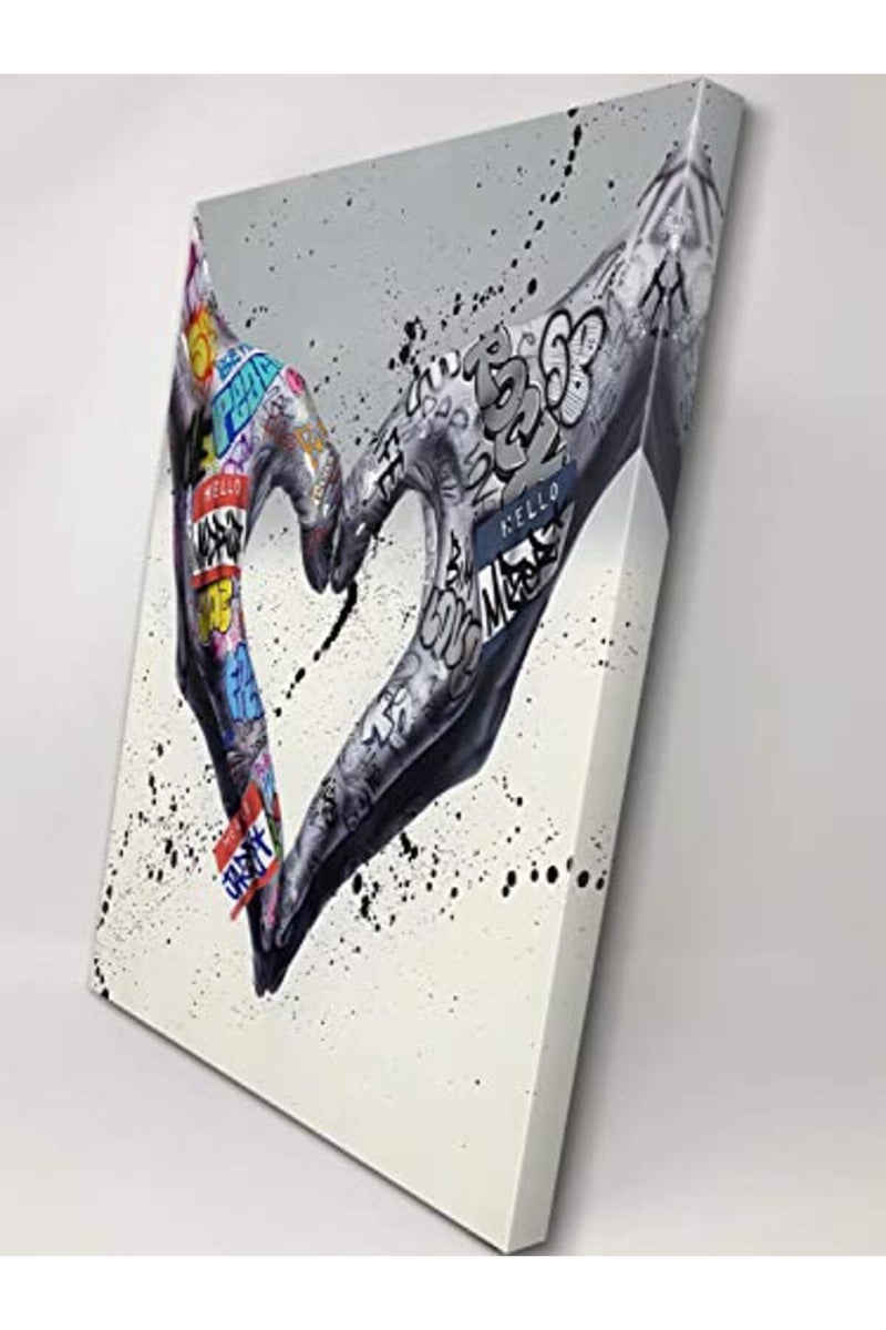 Mistyefly Graffiti Art Wall Decor Graffiti Art Graffiti Poster Graffiti Decor Wall Art Love Bedroom Street Graffiti Art Colorful Abstract Wall Art Pop Graffiti Art for Home Decor Ready to Hang (16''Hx24''W) - Image 2