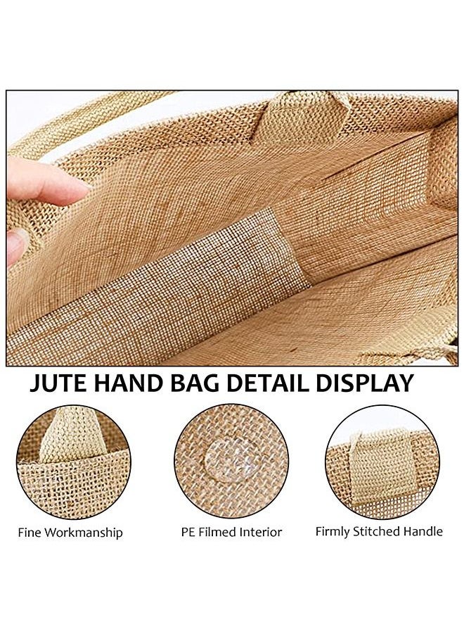 Generic - Burj Khalifa Line art Print Jute Shopping Bags Waterproof Coating With Soft Handle - 4 SETS - Image 1
