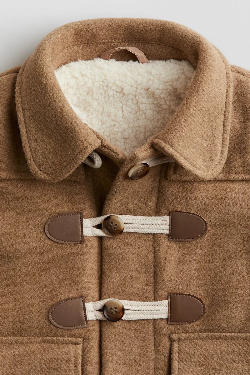 H&M Teddy-Lined Duffle Coat