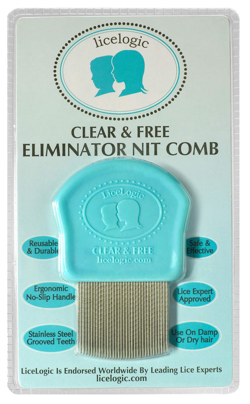 LiceLogic Lice and Nit Eliminator Comb - Effective Against Super Lice, Professional Grade, Stainless Steel Teeth, No-Slip Grip Handle, Durable, Reusable - Image 3