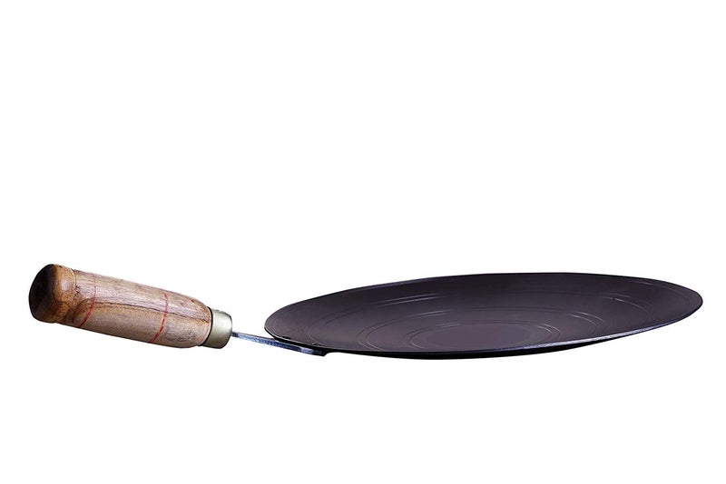 ENGARC Cast Iron Tawa with Handle 10 Inches Black - Image 1