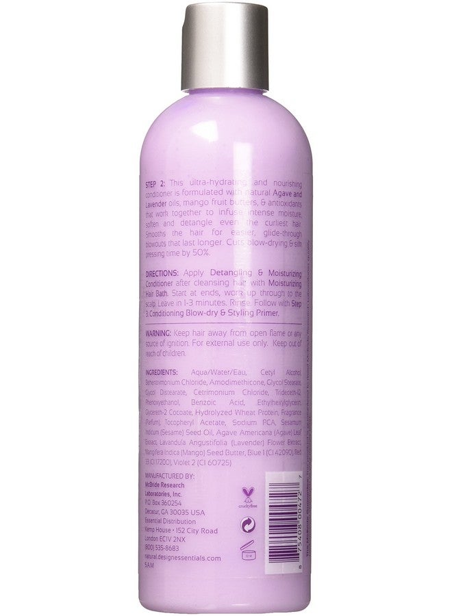 Design Essentials Agave & Lavender Moisturizing & Detangling Conditionerblowdry & Silk Press Collection 12Oz - Image 3