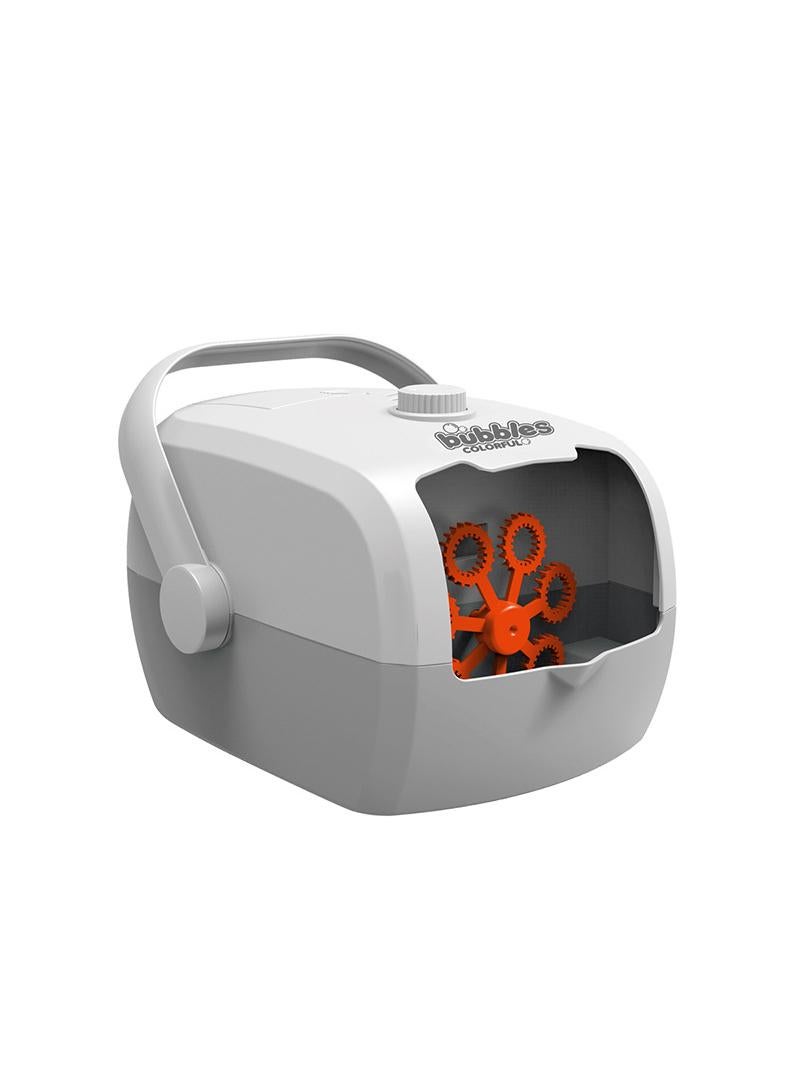 Kids Suitcase Shape Electric Bubble Blower White/Grey  - Image 1