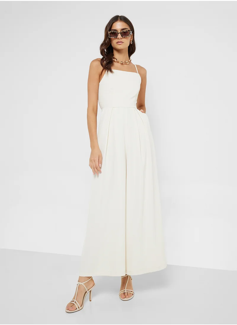 Ginger Cami Wide Leg Jumpsuit With Cutout Back