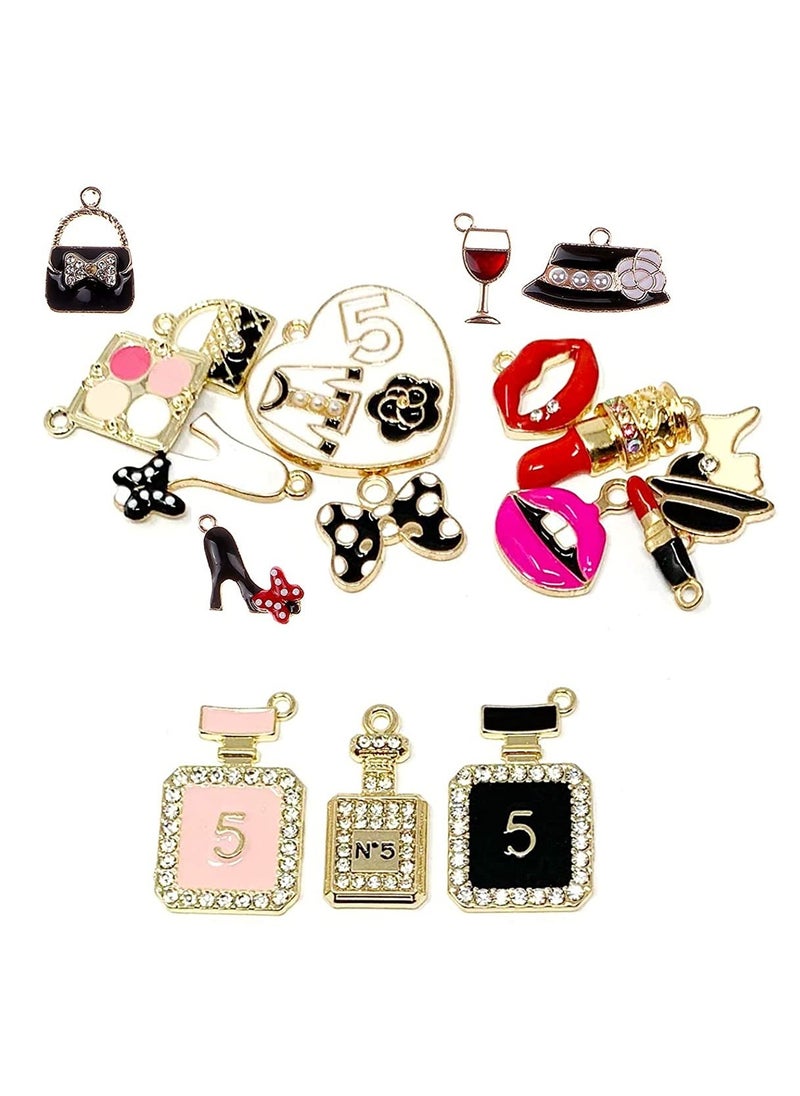 Excefore 17 Pack Leather Sandals Shoe Accessory Shiny Jewelry, Luxury Fashion Rhinestone Shoe Jewelry Accessory for Women Girls  - Image 3