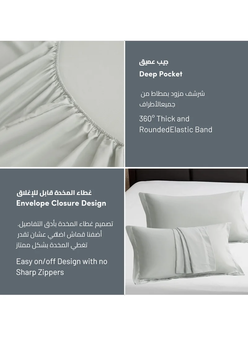 Donetella Bedding Fitted Sheet 2-Pcs Single Size Solid Bed Sheet Set Fits(90x190CM) With Pillowcases And 30 CM Extra Deep Brushed Microfiber Bed Sheet,Ansonia