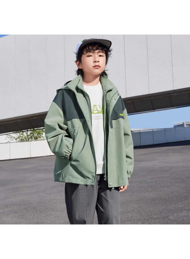 Balabala Outdoor Wind-resistant 3-in-1 Two-piece Kids Jacket - Boys & Girls Spring/fall Fleece Sportswear For Toddlers To Big Kids - Image 4