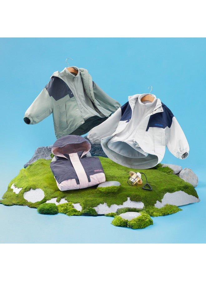 Balabala Outdoor Wind-resistant 3-in-1 Two-piece Kids Jacket - Boys & Girls Spring/fall Fleece Sportswear For Toddlers To Big Kids - Image 3