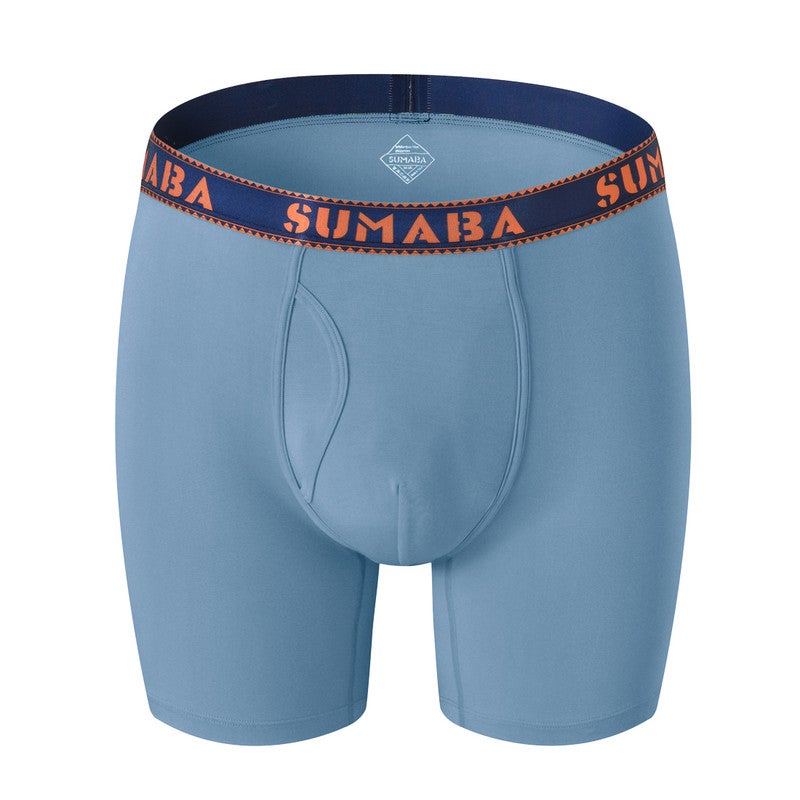 SUMABA Mens
 Extended Leg Sports Underwear, Quick Dry Breathable Moisture Wicking Comfort Boxer Briefs For Daily Training, Available Sizes M To 3XL - Image 1