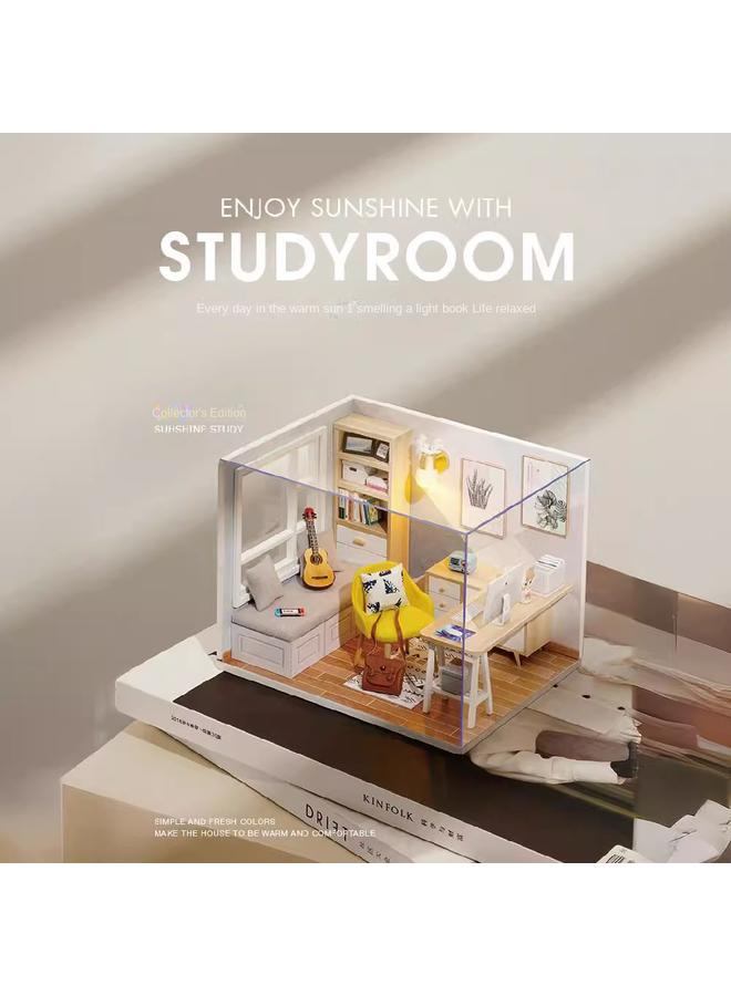 Bluejw Zhiqu House Mini Sunshine Study Simple Doll House 3D Handmade Assembled Diy Model Handmade Gift - Image 4