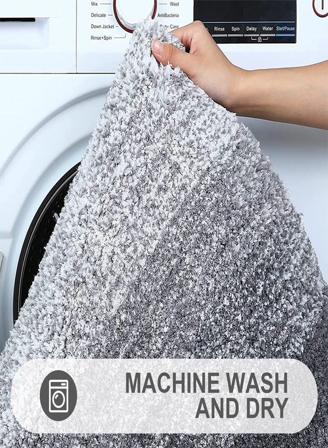 Ofrdncy Luxury Bathroom Rug Mat Grey, Extra Soft Absorbent Microfiber Bath Carpet, Non-Slip Plush Bath Mat for Home Use, Machine Washable, Multiple Sizes, Everyday Use - Image 5