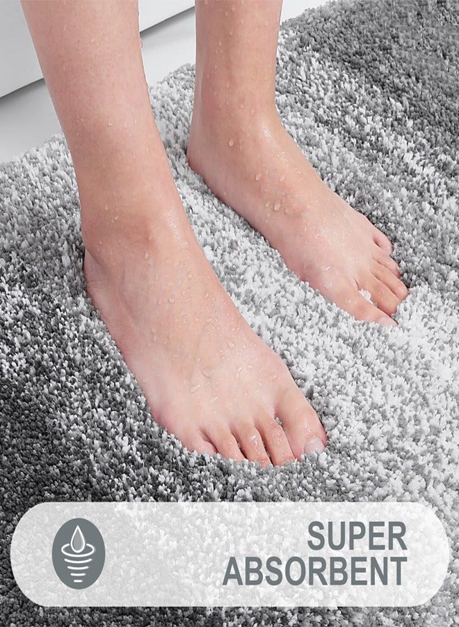 Ofrdncy Luxury Bathroom Rug Mat Grey, Extra Soft Absorbent Microfiber Bath Carpet, Non-Slip Plush Bath Mat for Home Use, Machine Washable, Multiple Sizes, Everyday Use - Image 4