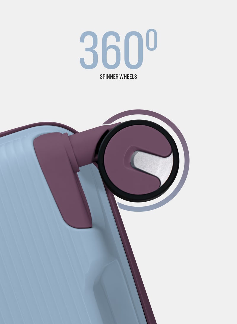 السياحية البريطانية عربة أمتعة صغيرة من مادة البولي بروبيلين مقاس 20 بوصة باللون الأزرق - Image 4