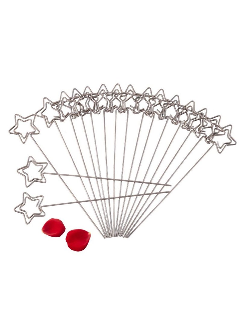 Excefore 50 Pcs Star Shape Metal Note Holder DIY Multifunctional Craft Clip Holder Photo Clip Holder Memo Clip Holder Silver - Image 1