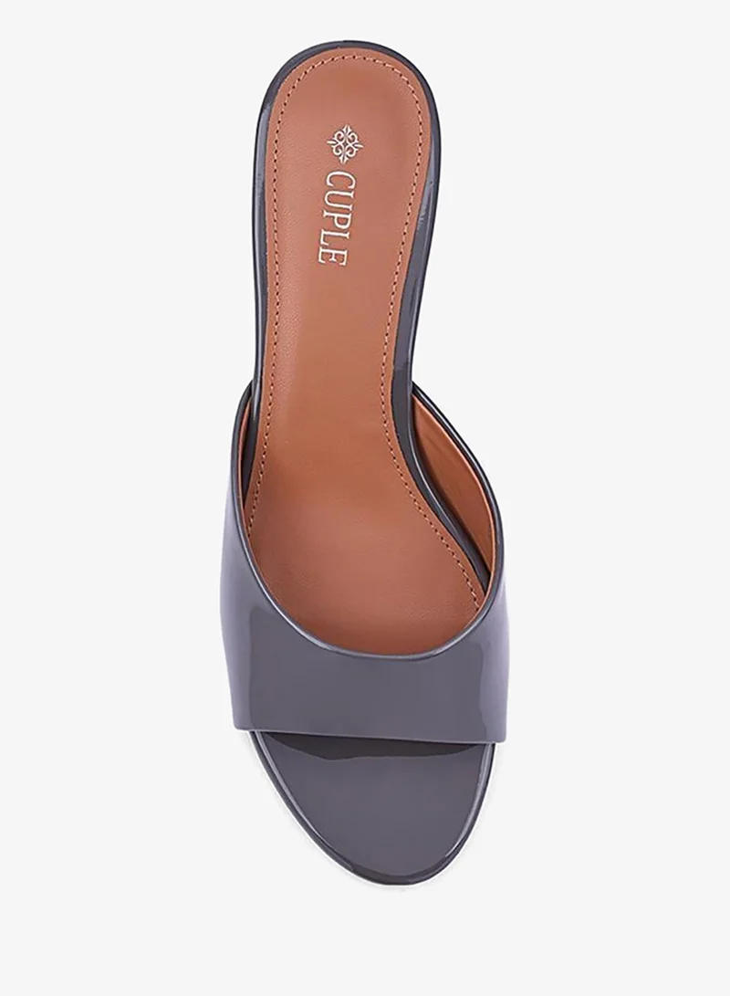 Cuple Dark Grey Heel slippers designed for a chic look. for Women | Best Price UAE