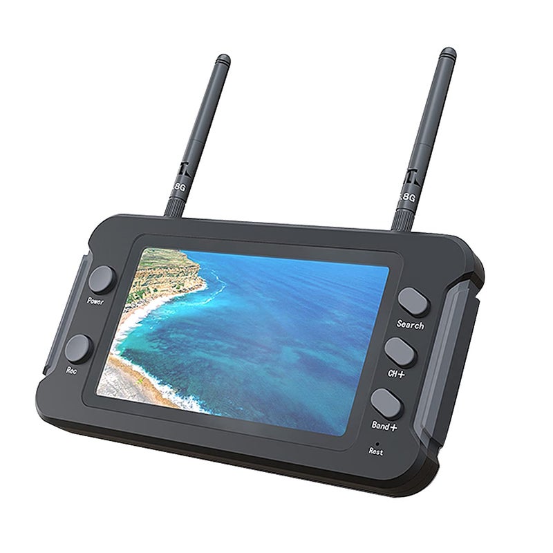 SoloGood FPV Monitor 43inch with DVR 58Ghz 40CH 800 x 480 IPS Drone Receiver Monitor for FPV Drone RC Cars