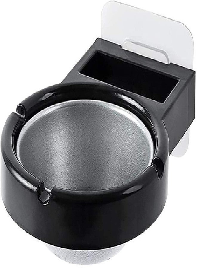 KITOOL 1 PCs Stainless Steel Ashtray Cigarettes storage rack Wall-mounted Is Used For Balconies,Walls,Tables Bathroom, Toilet, office Cigarettes Lighter Storage rack Tool Box (pack - 1 (black) - Image 1