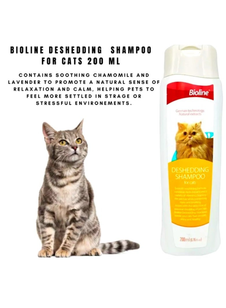 Bioline Deshedding Shampoo For Cats Hair Static and Knotting Prevention 2X200ml - Image 4