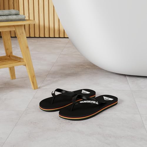 Quiksilver Men's Molokai 3 Point Flip Flop Sandal, Grey/Grey/Grey, 11 - Image 2