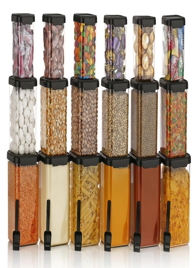 KWER مجموعة حاويات KWER محكمة الإغلاق لتخزين أدوات المطبخ، حاويات خالية من مادة BPA لتخزين أدوات المطبخ، منظم مطبخ وأدوات تخزين المطبخ (350 مل + 650 مل + 950 مل + 1400 مل) (مجموعة من 16) (بلاستيك) - Image 3