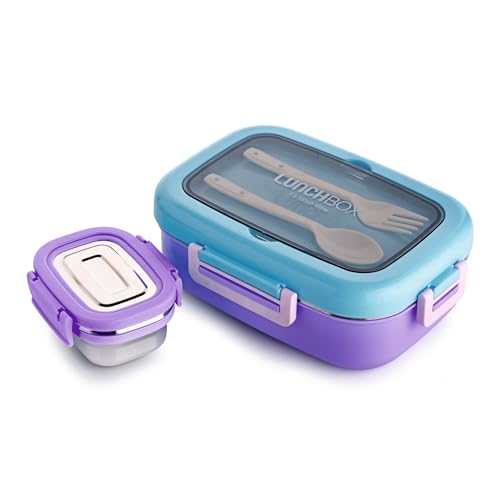 Ganesh Ultima Insulated Airtight Leak-Proof Lunch Box for Office, School, Picnic - Plastic -750ml - Purple - Image 1