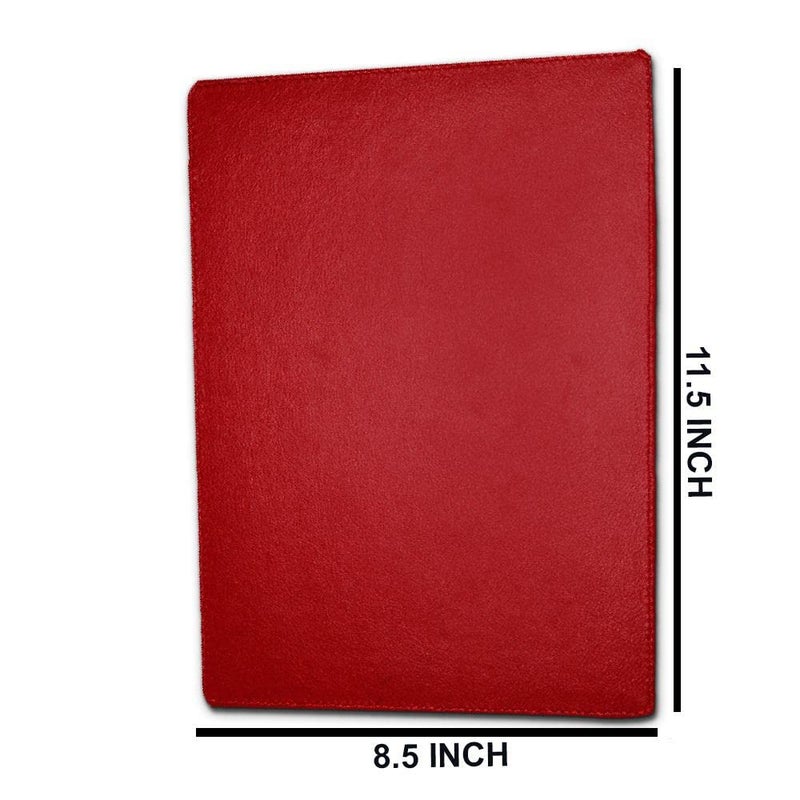 Rising Bloom Faux Leather Placemats for Dinner Table - Pack of 4 (Red (Plain)) - Image 3