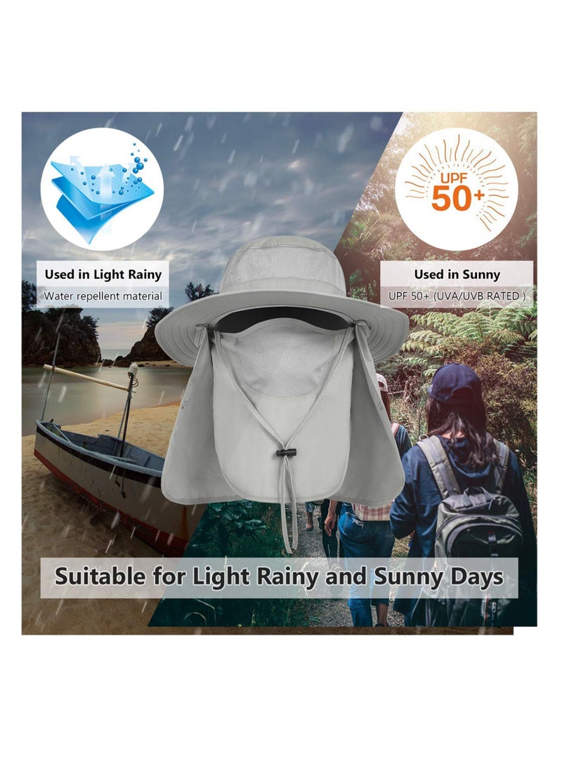 Y&D Outdoor Sun Hat UPF 50 Protection Waterproof Fishing Cap Face Cover Summer Neck Flap Hat, Unisex with Cap, - Image 5