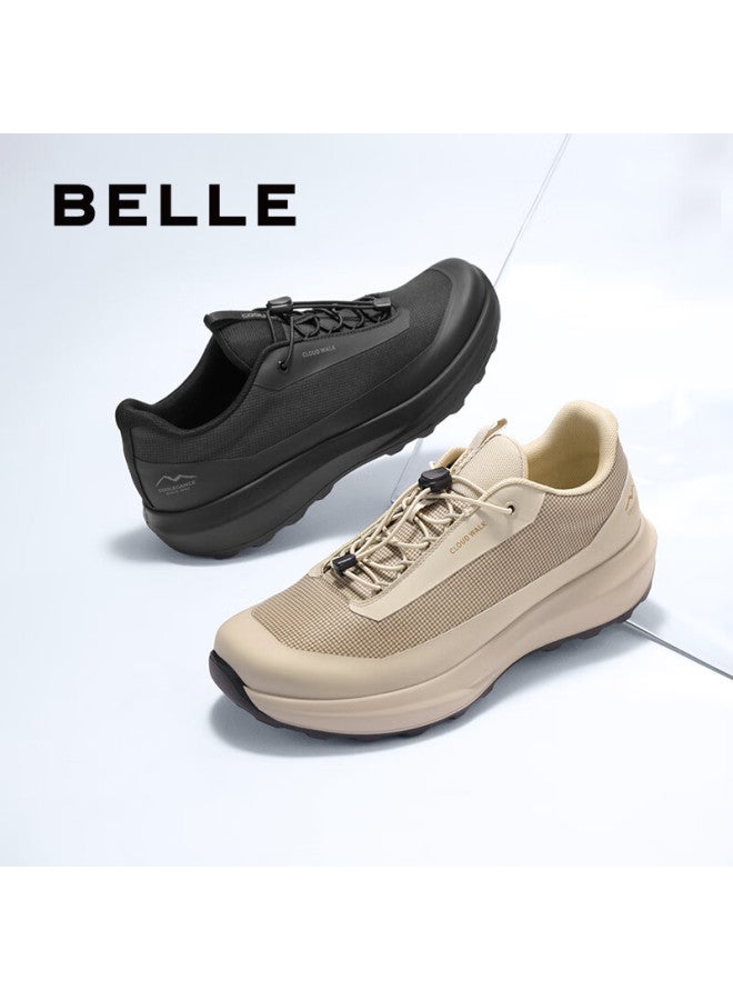 Belle Men's Thick-soled Walking Shoes Summer Height Increase 4cm Outdoor Casual Sports Shoes A2122 Elegant Apricot/single Lining Size 39 - Image 2