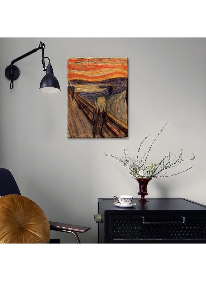 GLOKAKA The Scream by Edward Munch World's Famous Paintings Reproduction Canvas Print Wall Art for Home, Living Room, Office Decoration Ready to Hang (The Scream, 24"x36"(60x90cm)) - Image 3