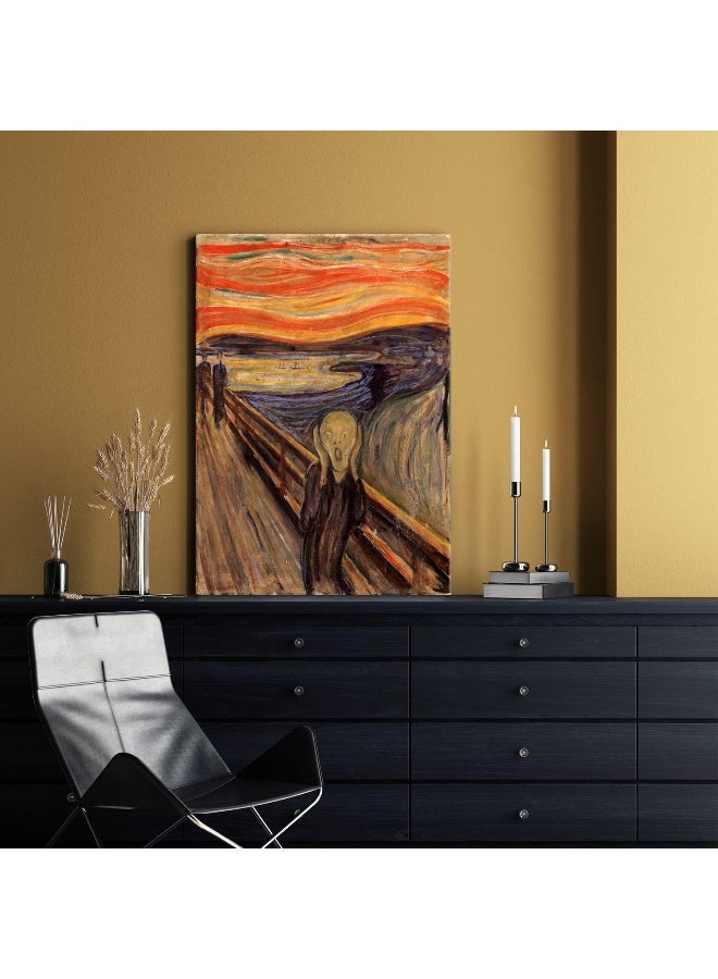 GLOKAKA The Scream by Edward Munch World's Famous Paintings Reproduction Canvas Print Wall Art for Home, Living Room, Office Decoration Ready to Hang (The Scream, 24"x36"(60x90cm)) - Image 5