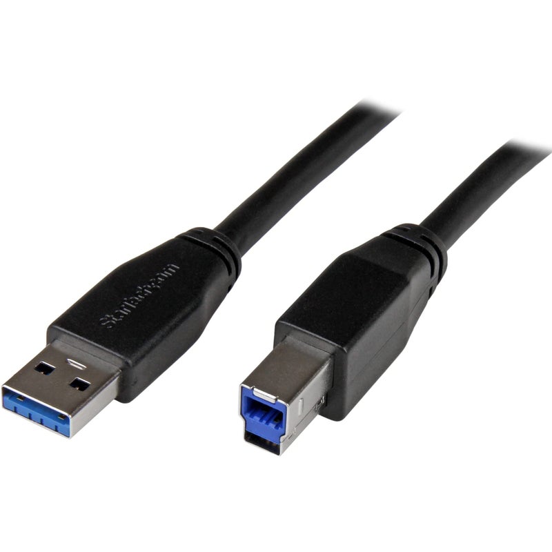 StarTech.com 30ft USB 3.0 (5Gbps) USB-A to USB-B Cable - M/M - Active - USB Type-A to USB Type-B Cable - USB 3.2 Gen1 Cable, TAA (USB3SAB10M) - Image 1