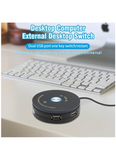 Excefore Desktop Computer Power Switch, PC Power Button External Power Button External Extension Cable for Remote Start of PC Motherboard Power On Off Switch  - Image 5