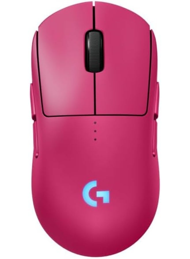 Logitech G PRO 2 LIGHTSPEED Wireless Gaming Mouse, Right- or Left-Handed Mouse with up to 4 Customisable and Switchable Magnetic Side Buttons, 44K DPI Sensor, USB-C Charging, for PC/Mac - Magenta - Image 1
