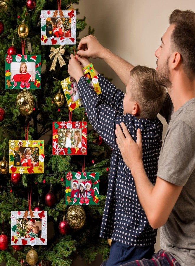 فيرايكل مجموعة إطارات صور عيد الميلاد للأطفال مكونة من 232 قطعة، 32 إطارًا للصور من اللباد مع رقاقات ثلج لتزيين عيد الميلاد مع 200 ملصق رغوي لهدايا الحفلات والفصول الدراسية المنزلية (رقاقات ثلج) - Image 4