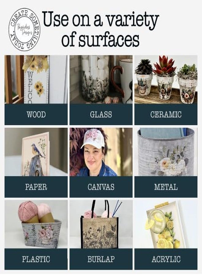 Thymeless Designs Rub on Transfers for Crafts and Furniture | 3 Sheets 6”x 12” | Home Decor Transfers | Furniture and Craft Decals | (Succulent Garden) - Image 4