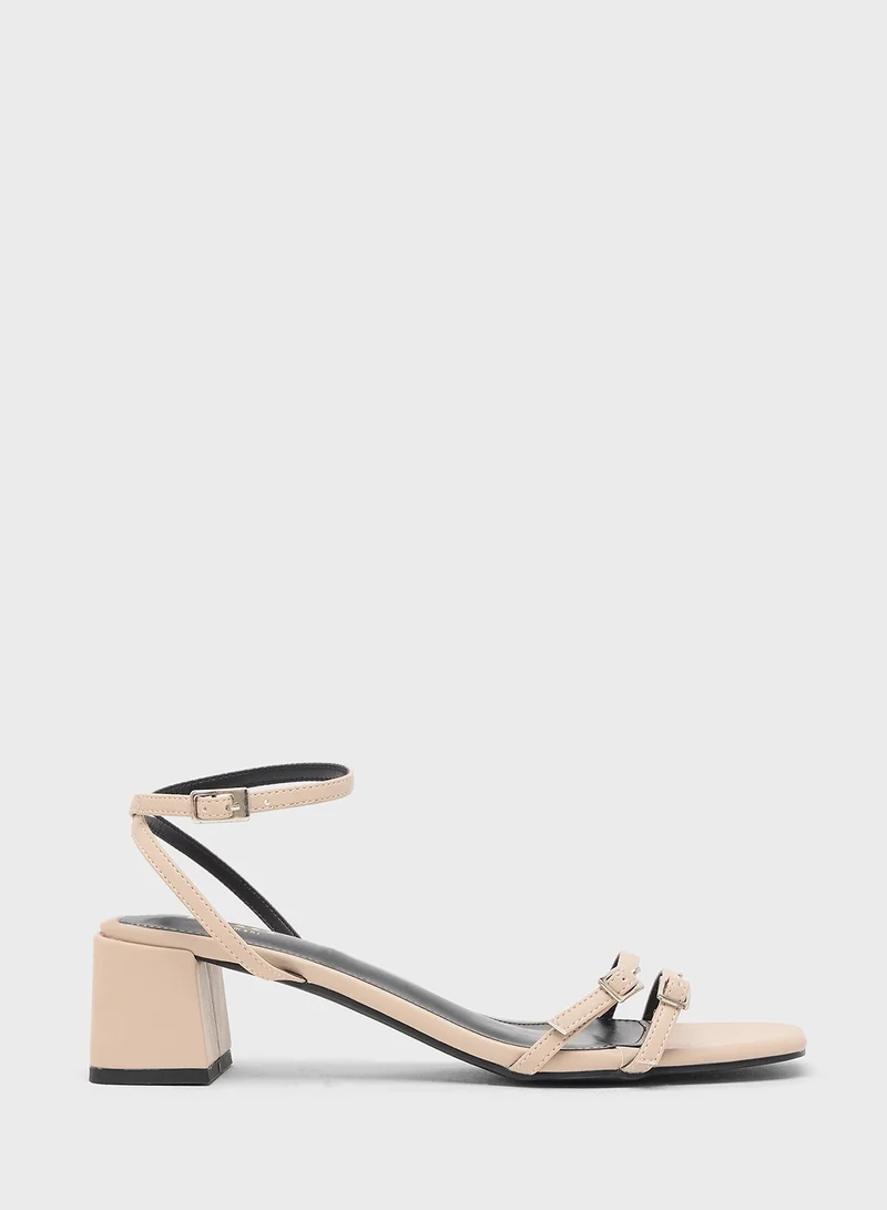 ايلا Double Strap Block Heel Sandal