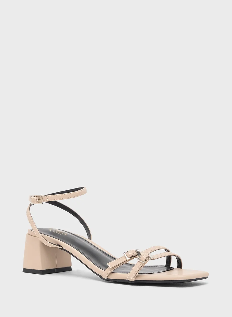 ايلا Double Strap Block Heel Sandal
