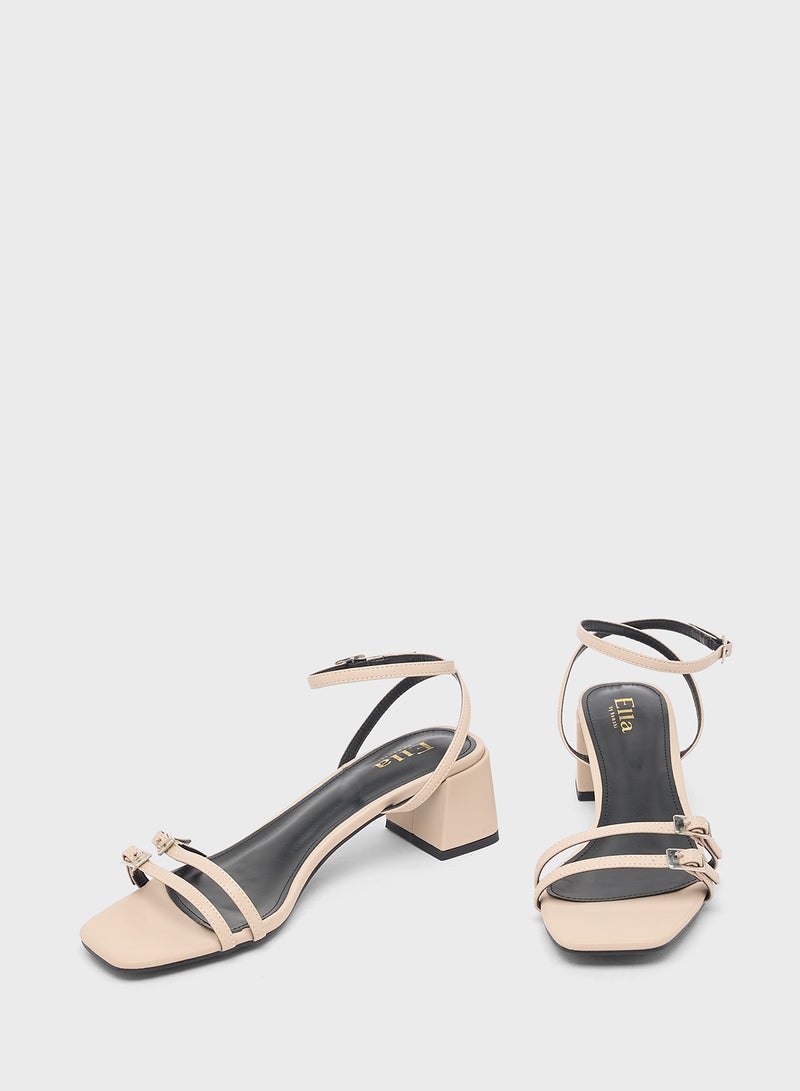 ELLA Double Strap Block Heel Sandal - Image 4