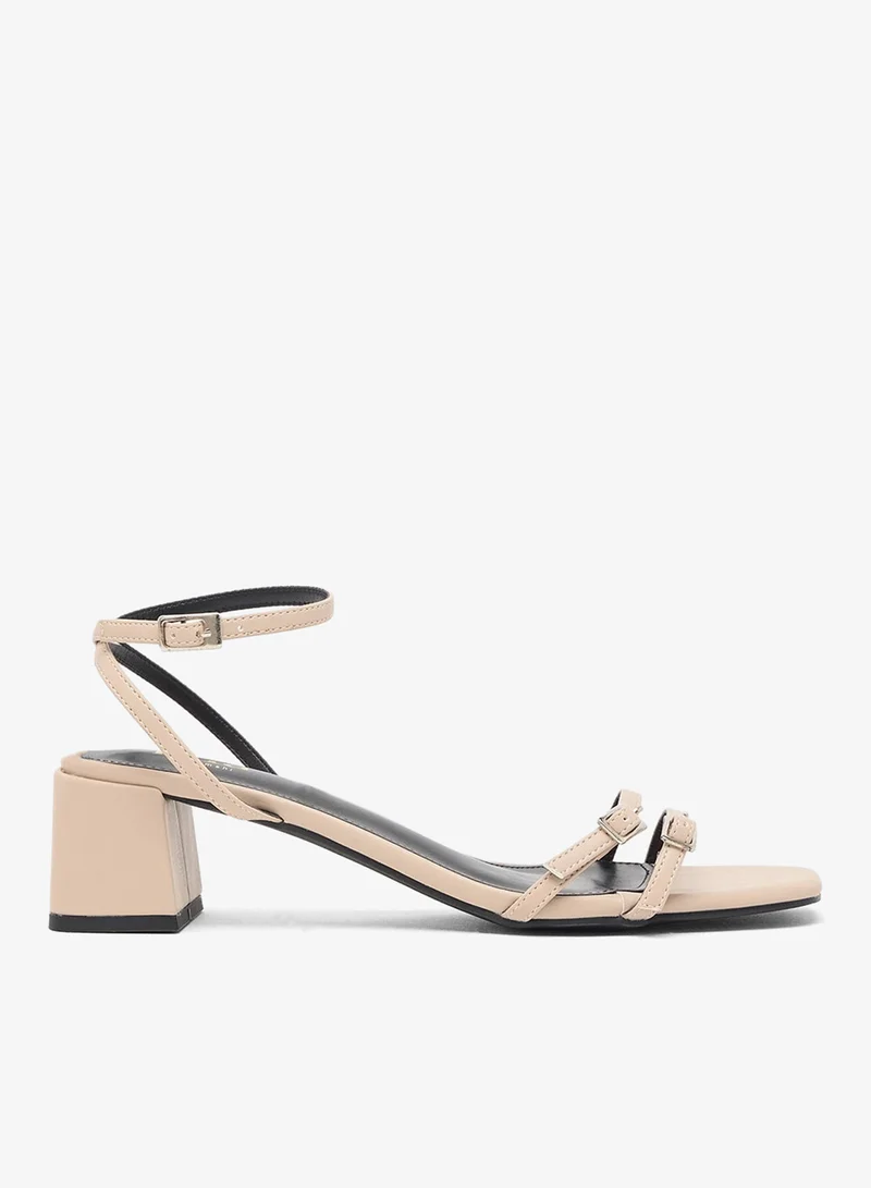 ELLA Double Strap Block Heel Sandal