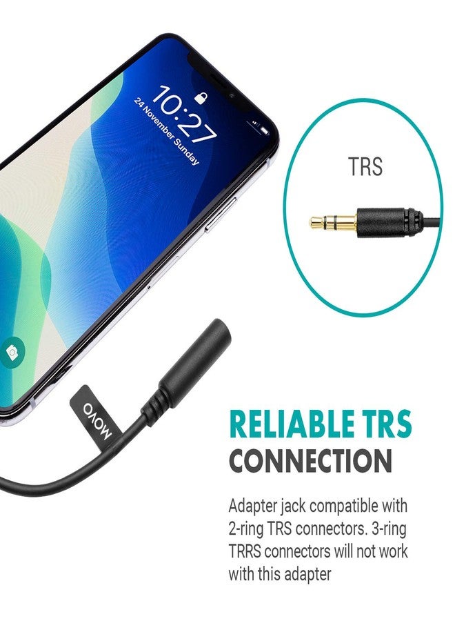 Movo IMA-2 3.5mm TRS to Lightning iPhone Headphone Adapter - Apple Aux Adapter for Mics and Headphones - 3.5 mm TRS Audio Cable to Lightning Adapter - Image 5