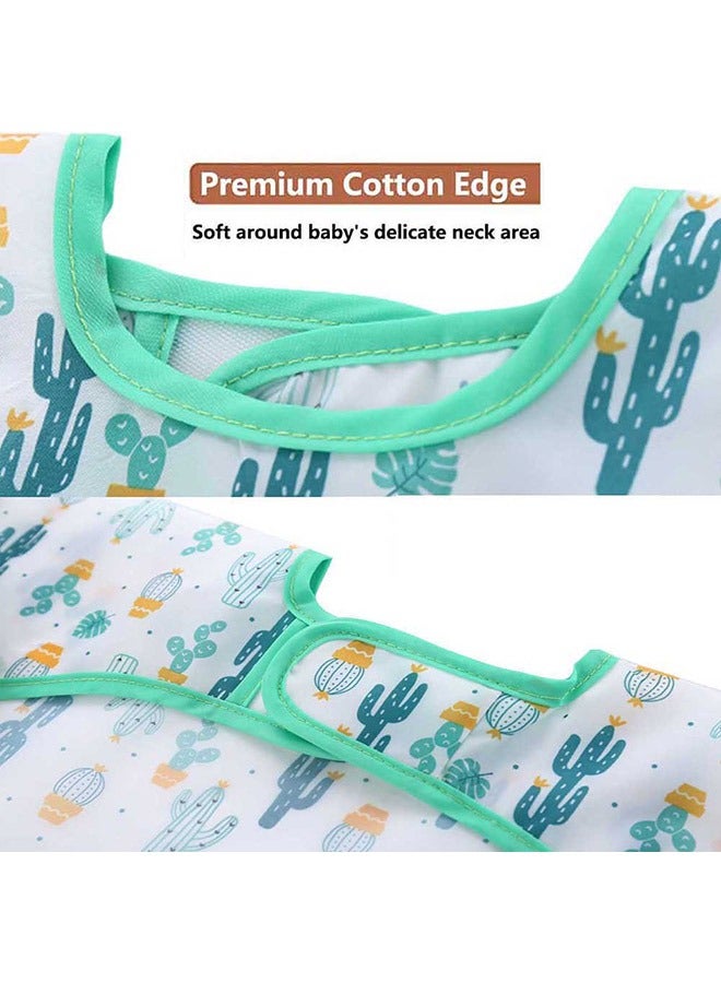 SOWUGI 2Pcs Set Waterproof Stain Resistant Drool Cloths Baby Bib Nursing Feeding Bibs Burp Cloths Bibs Drooling Bibs - Image 3