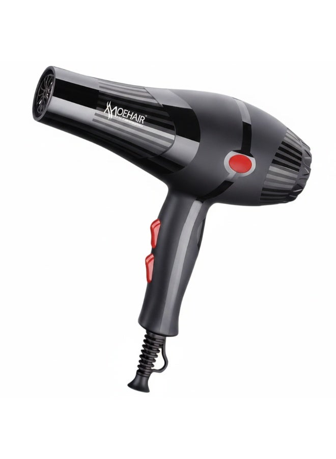 MoeHair MO-7123 Professional Hair Dryer for Women, 5000W High Power with Ionic Care, 3 Heat & 2 Speed Settings, Hot Warm & Cool Air, Overheat Protection, Long Rotating Cord for Home & Salon Use - Image 2